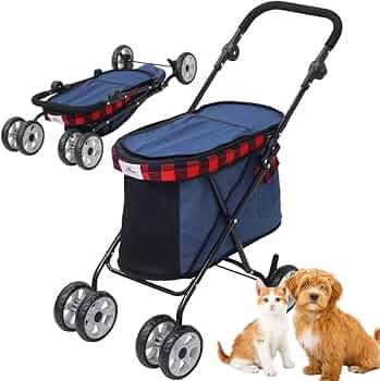 Amazon.co.jp: iimono117 ペットカート 折り畳み 4輪 高さ48～83cm 耐