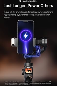 Amazon.co.jp: hohem M7 スマートフォン用 AI トラッキング ジンバル