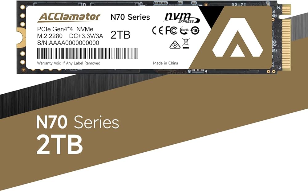 Amazon.co.jp: Acclamator 2TB PCIe Gen4x4 NVMe PS5 SSD M.2 2280