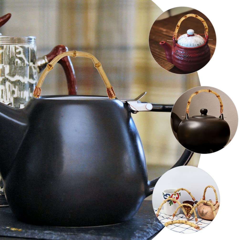 Amazon.co.jp: 4点 竹 急須 持ち手 U型 持ち手 取替え カン 布 急須