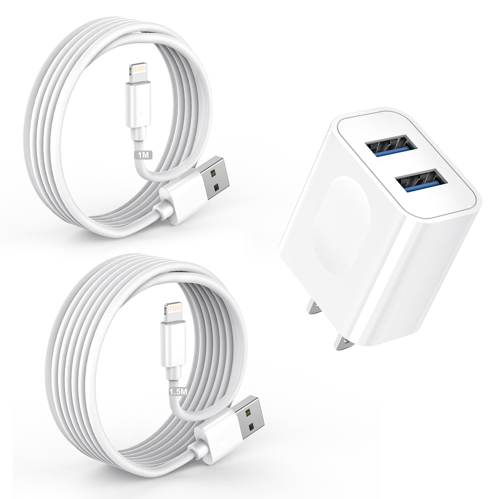 Amazon | iPhone 充電器 12W ACアダプタ【MFi/PSE認証済】 1M/1.5M