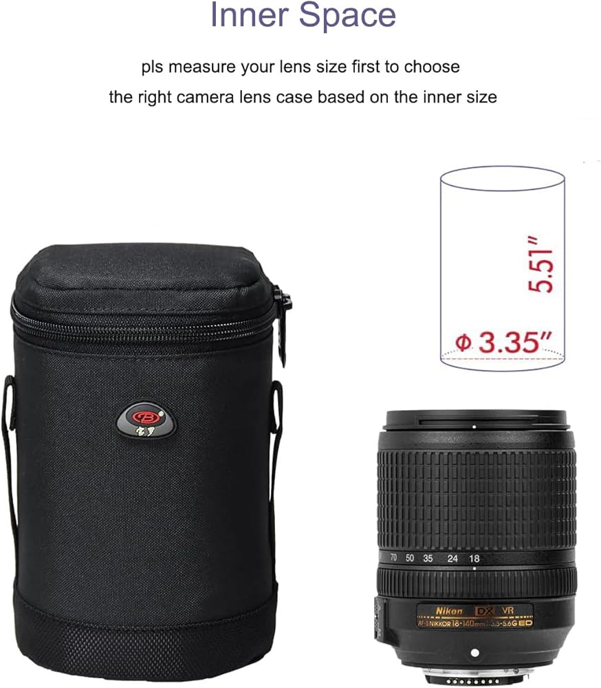 Amazon.com : BPAULL Camera Lens Case DSLR Camera Lens Bag Fits for