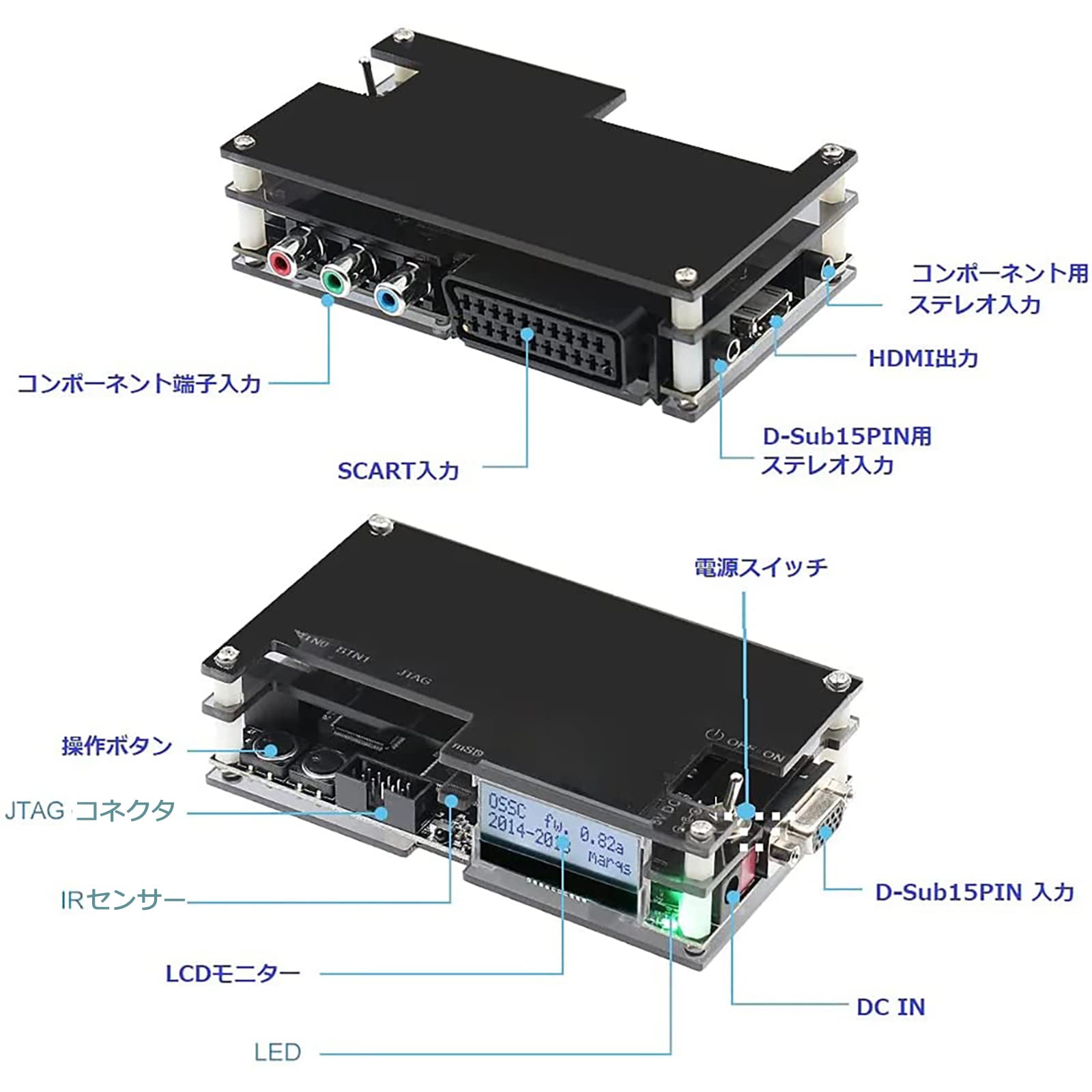 Amazon | OSSC HDビデオコンバーター スキャンコンバーター SFC/MD/SS