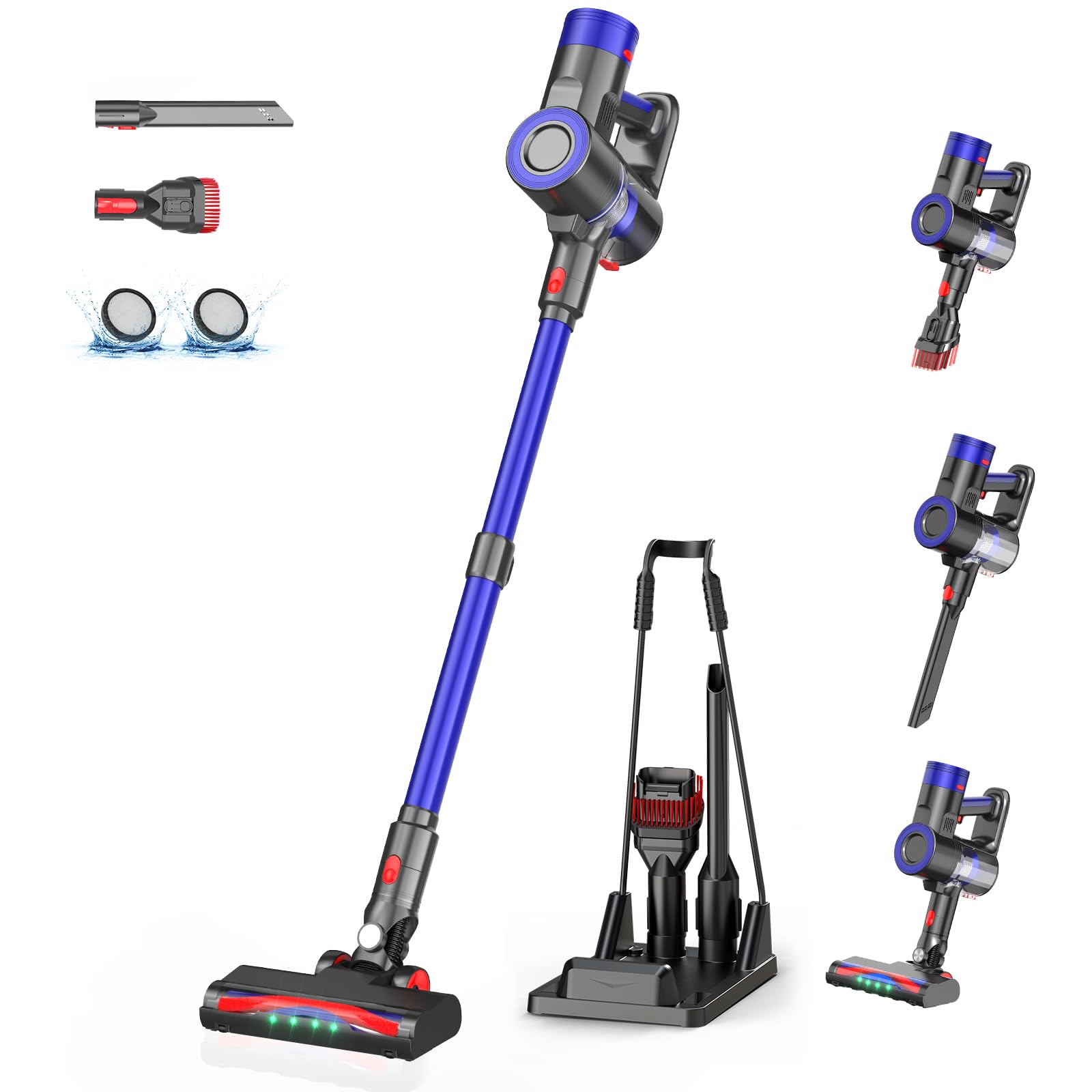 Amazon | 掃除機 コードレス 【60KPA強力吸引・LED液晶ディスプレイ