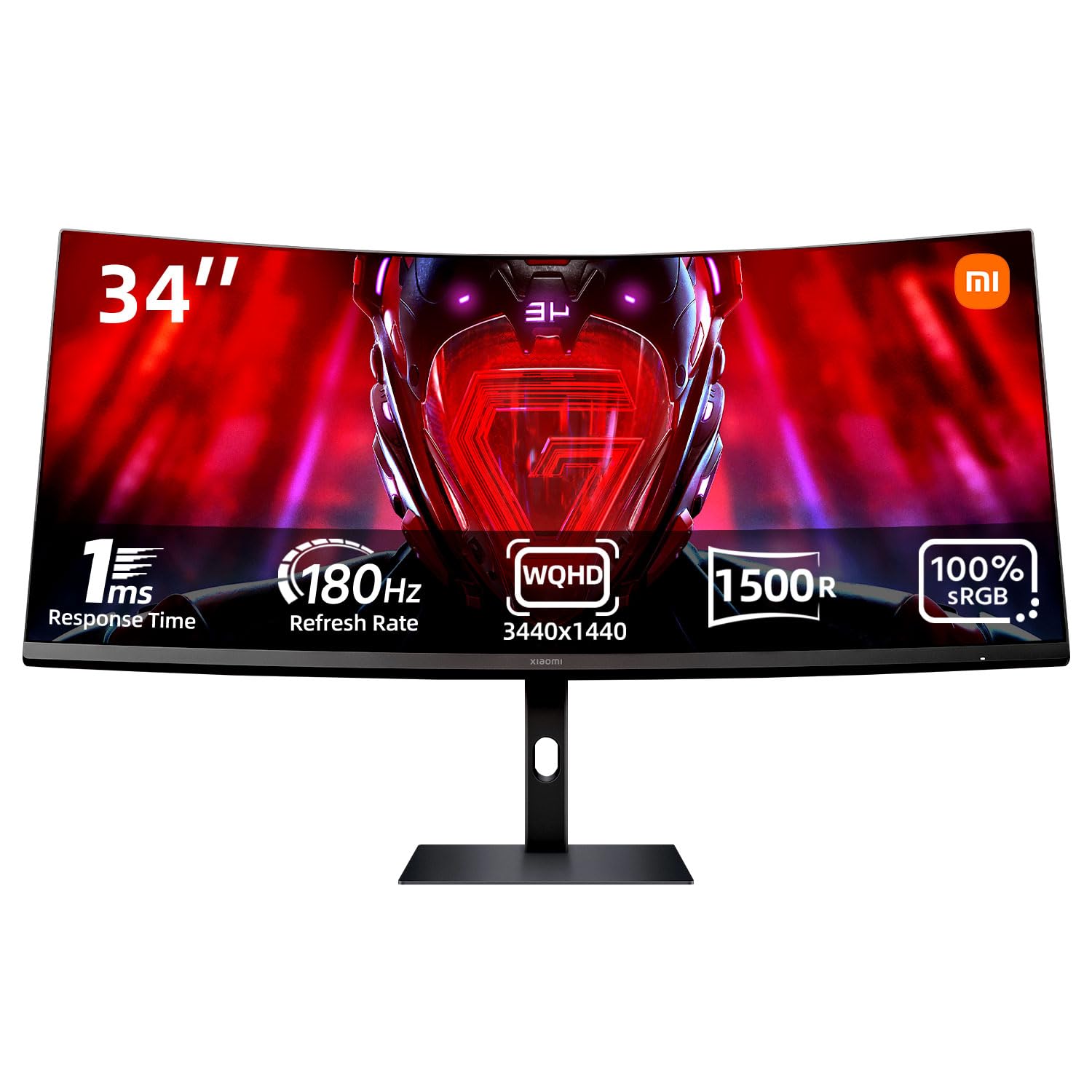 Xiaomi 34 inch Ultrawide Curved Gaming Monitor, 180HZ HDMI 2K 1ms