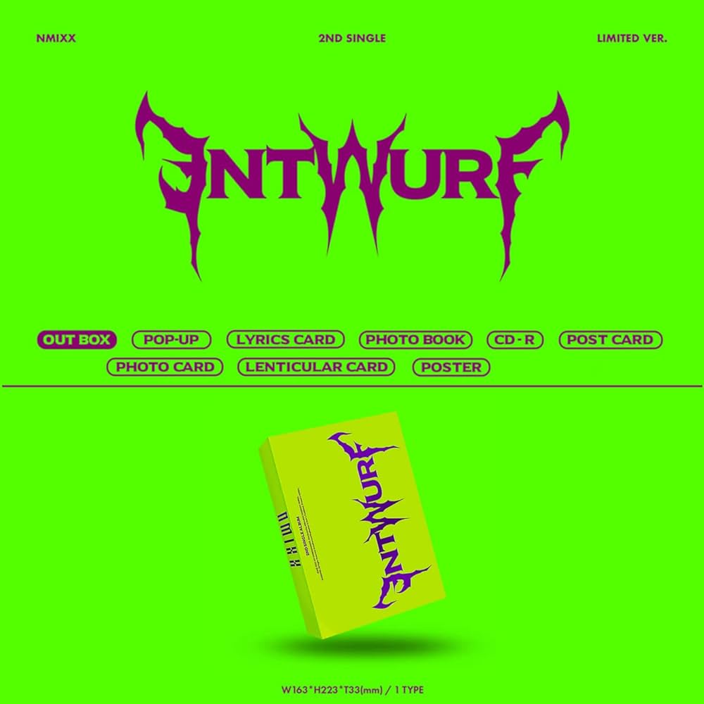 Amazon.com: NMIXX - 第二張專輯[ENTWURF](限量版) 開箱+ 彈出+ 歌詞卡