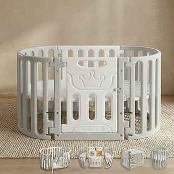 Amazon.co.jp: enne. ベビーベッド 多機能 キャスター付き 移動式 高さ