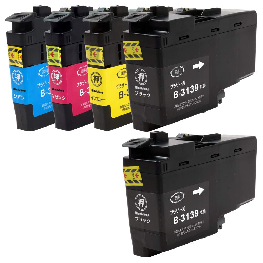 Amazon.co.jp: LC3139 PG(BK×2/C/M/Y) 全色顔料 大容量5本セット