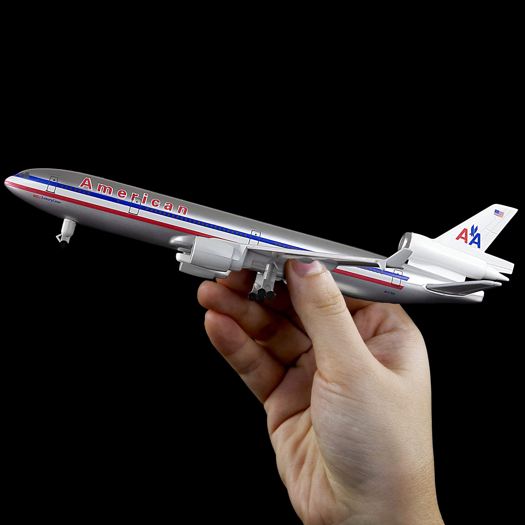 Busyflies 1:300 Escala MD-11-Americano Avião Modelo de Avião de