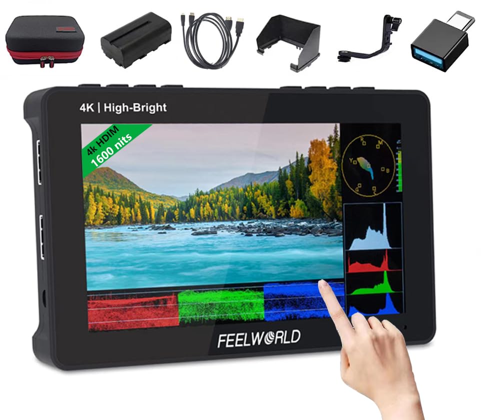 Amazon.com : FEELWORLD F6 Pro +Battery +Carry Case 5.5 Inch