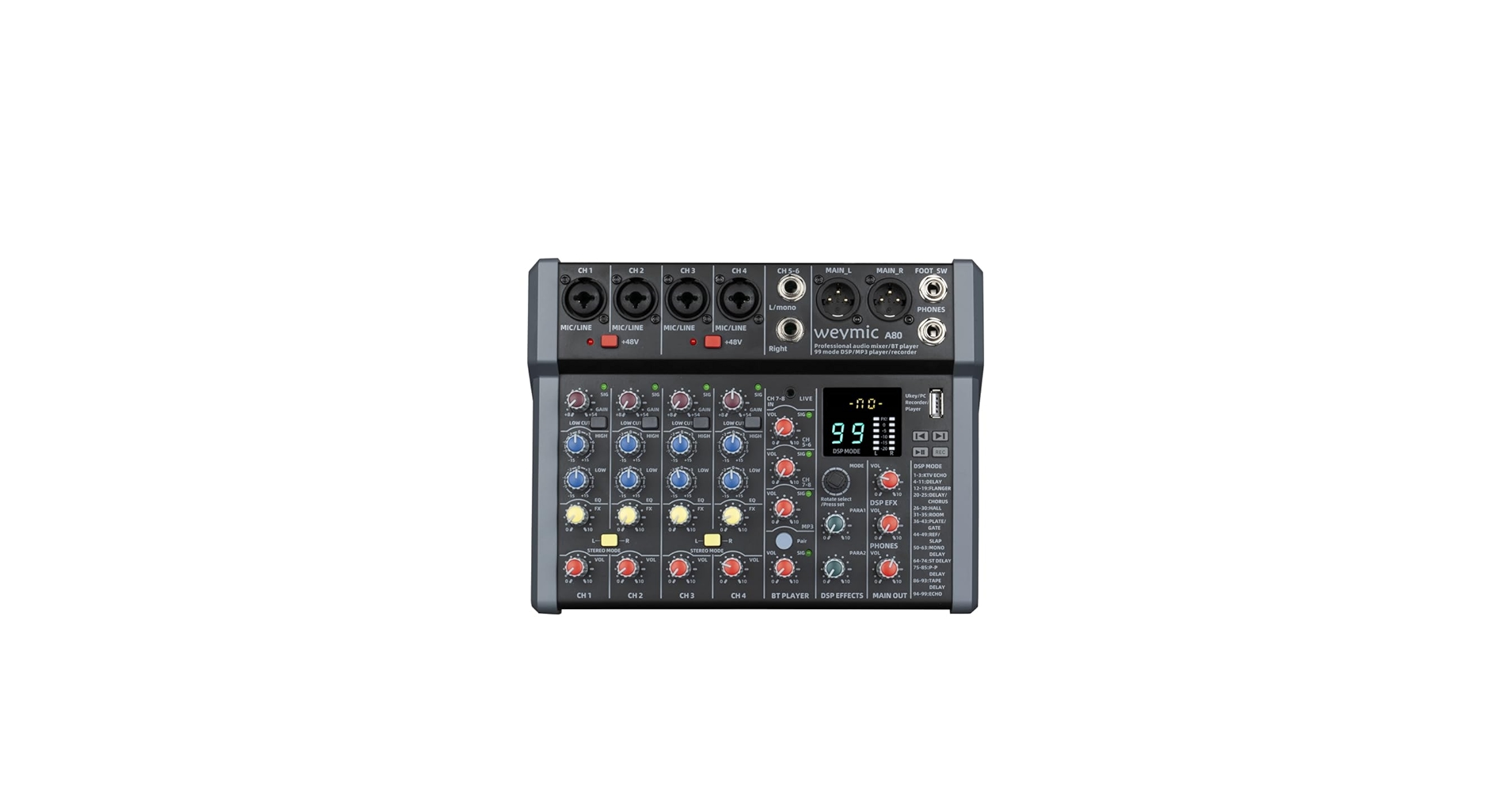 Amazon.com: Weymic A-Series Professional Mixer for Recording DJ