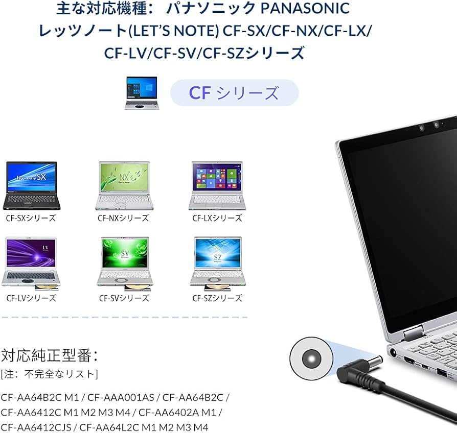 Amazon.co.jp: HKY レッツノート ACアダプター パソコン 充電器 16V