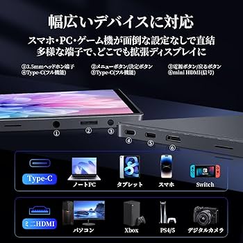 Amazon.co.jp: HAILESI モバイルモニター 15インチ 4K 3240*2160