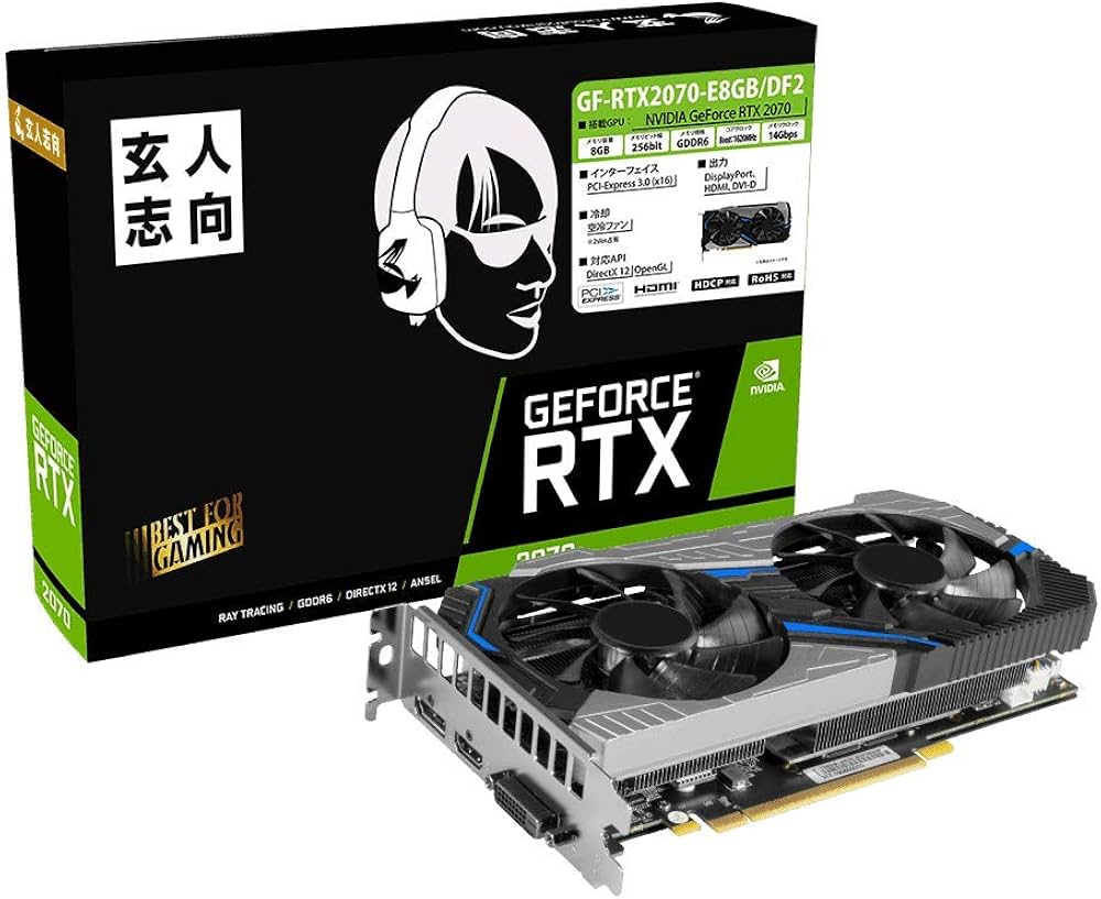 PALIT RTX2070グラフィックボード デュアルファン Amazon.co.jp: 玄人