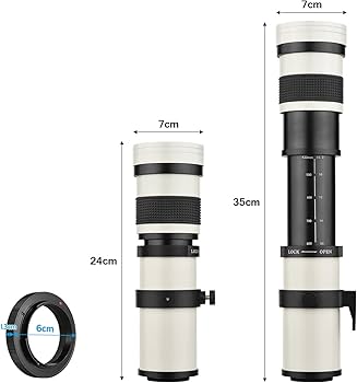 Amazon.com : Andoer Camera MF Super Telephoto Zoom Lens F/8.3-16