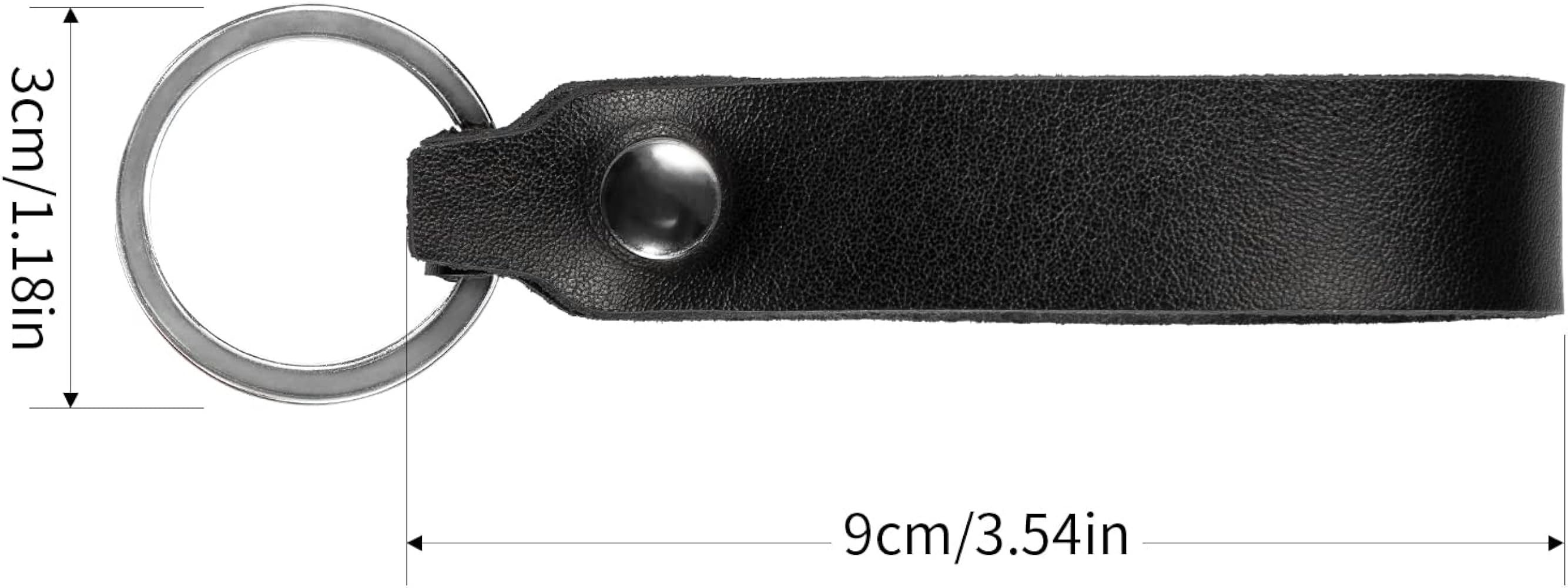 Zafolia Genuine Leather Keychain for Car Home Key Ring Strap