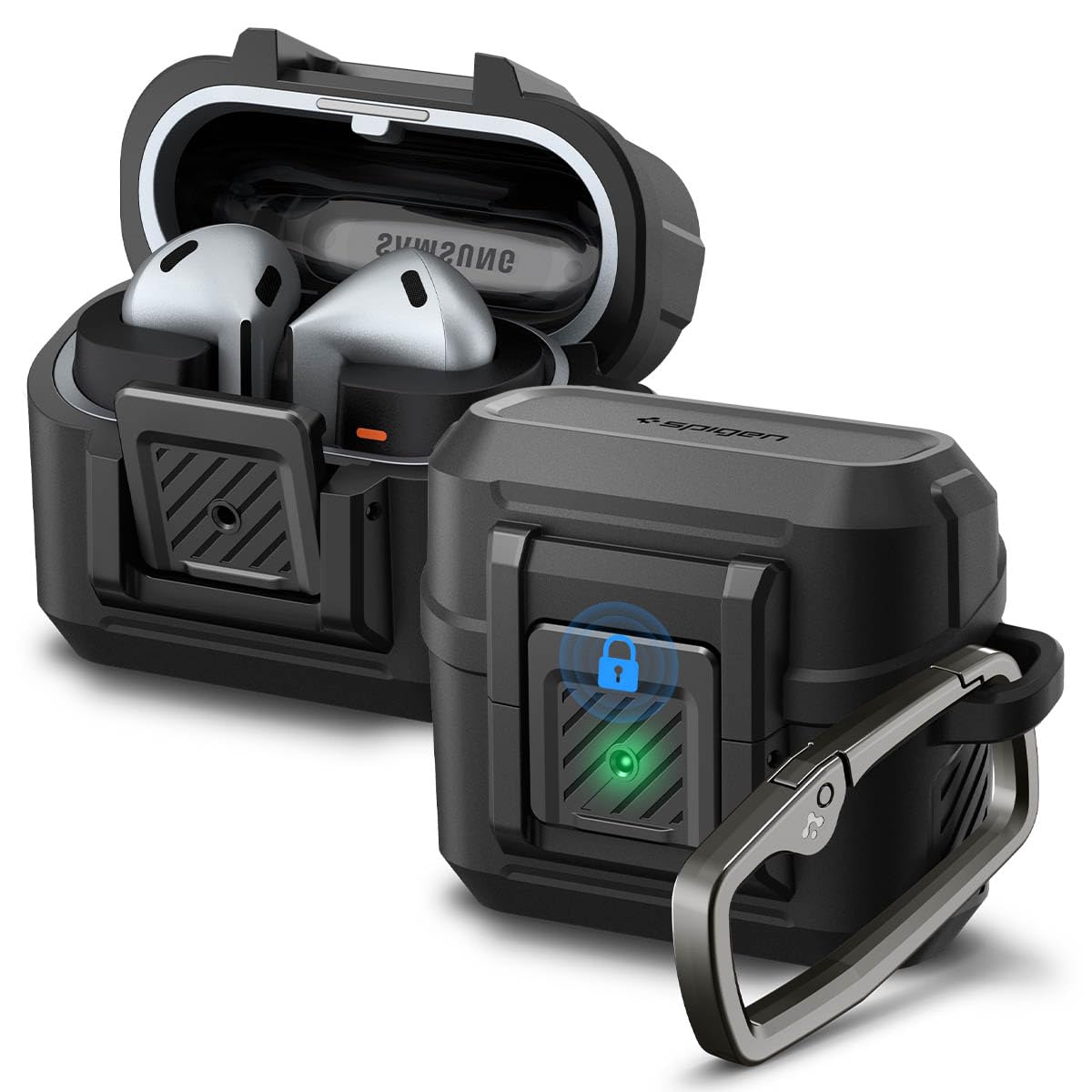 Amazon | Spigen Galaxy Buds 3 Pro/Buds 3 ケース ロック機能