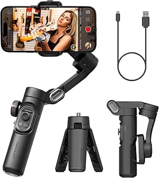 Amazon.co.jp: AOCHUAN SMART XE スマホ ジンバル 三脚付き 折りたたみ