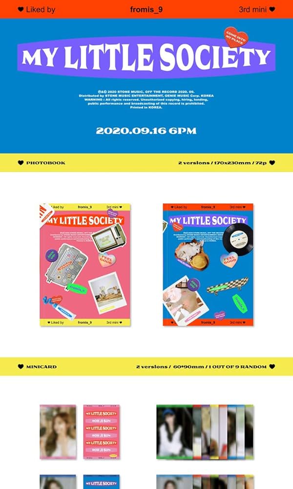 Amazon.com: Fromis_9 My Little Society 3rd Mini Album My Account