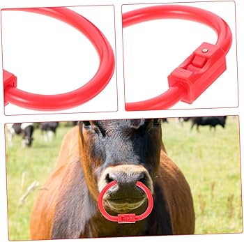 Amazon.co.jp: ANDRESLAD 2個プラスチック製牛用鼻輪 リングクランプ