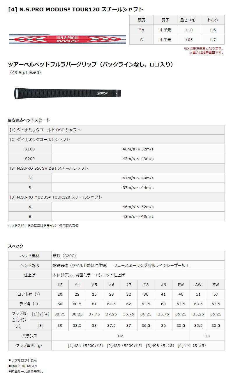 Amazon.co.jp: DUNLOP(ダンロップ) SRIXON Z785 アイアン 単品 N.S.PRO
