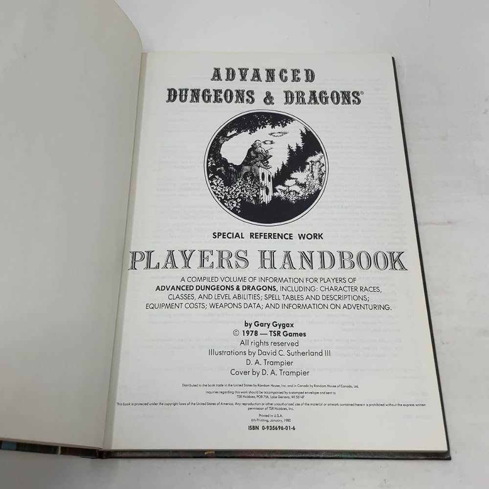 Advanced Dungeons & Dragons, Players Handbook: Special Reference
