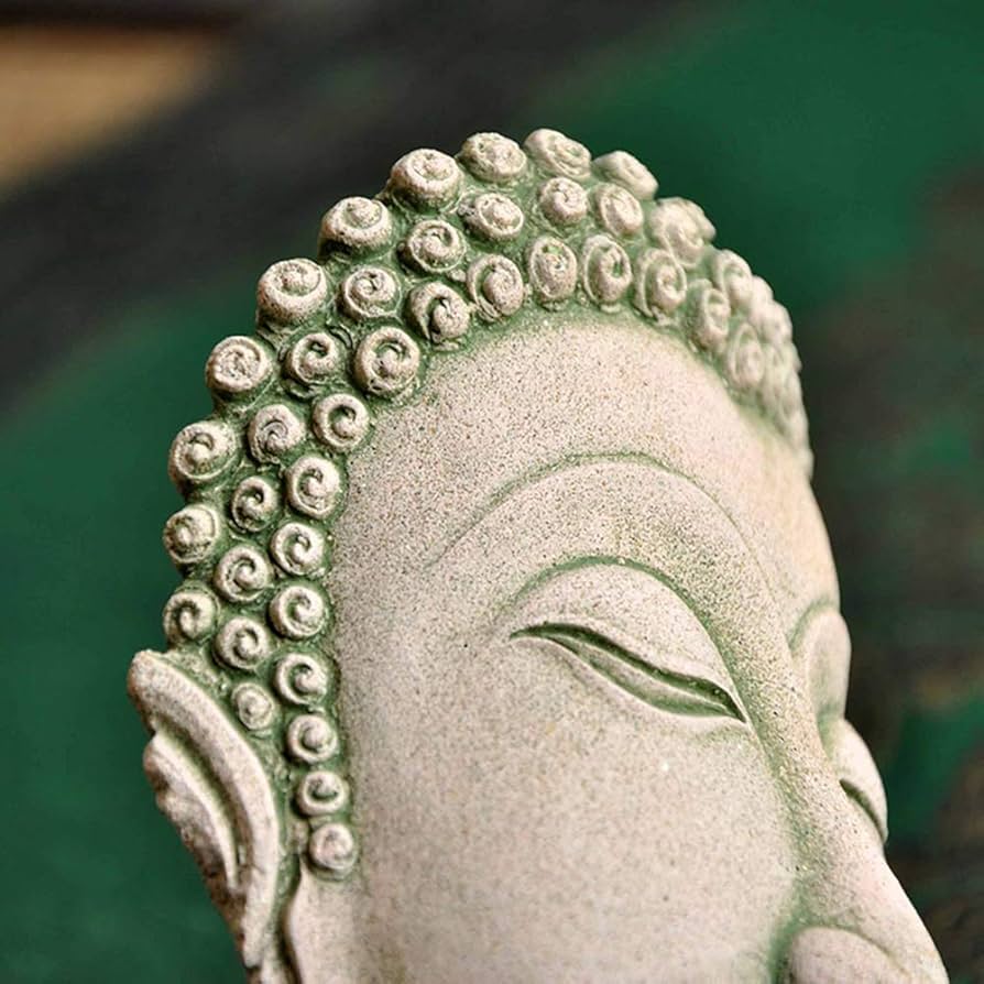 Amazon.co.jp: 仏頭の彫刻、彫刻タイの仏のバストストーンアートワーク