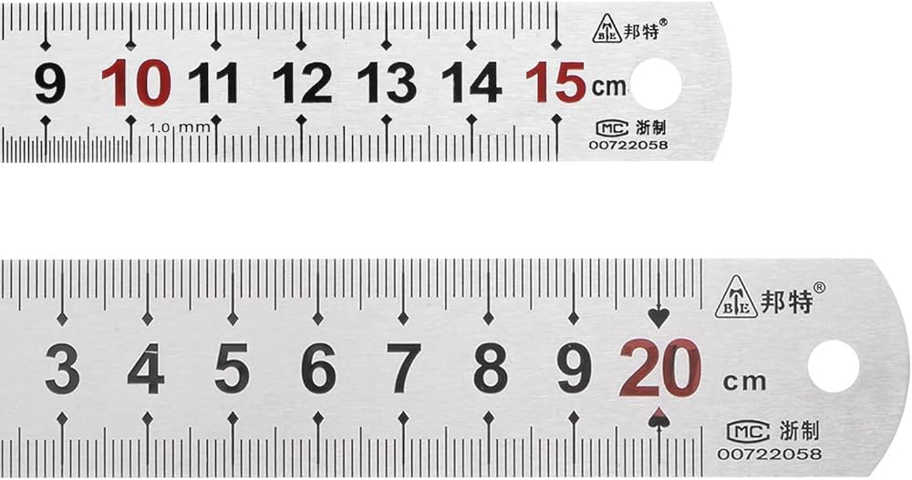 Amazon.co.jp: uxcell 直定規セット 15 cm x 19 mm & 20 cm x 25 mm