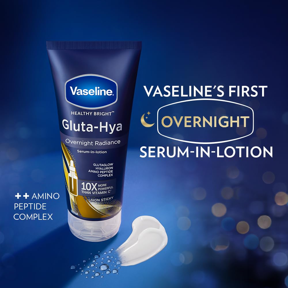 Amazon | Vaseline Gluta-Hya Serum Burst Lotion overnight radiance