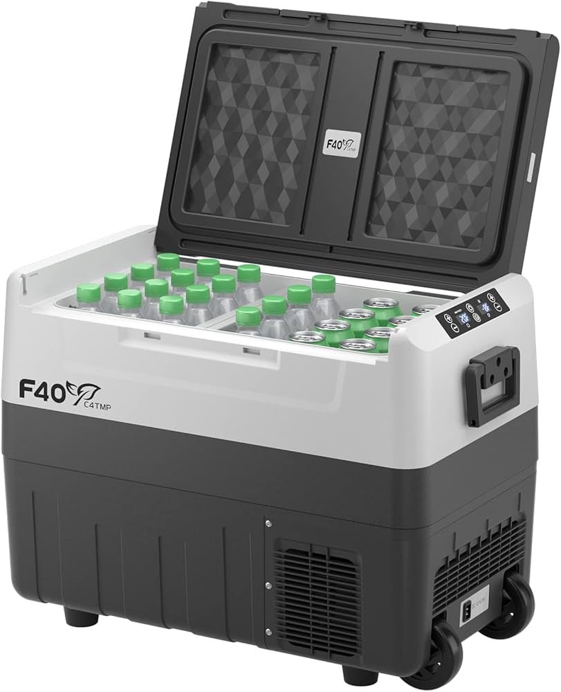 Amazon | F40C4TMP 45L ポータブル冷蔵庫 車載冷蔵庫 2室独立温度制御