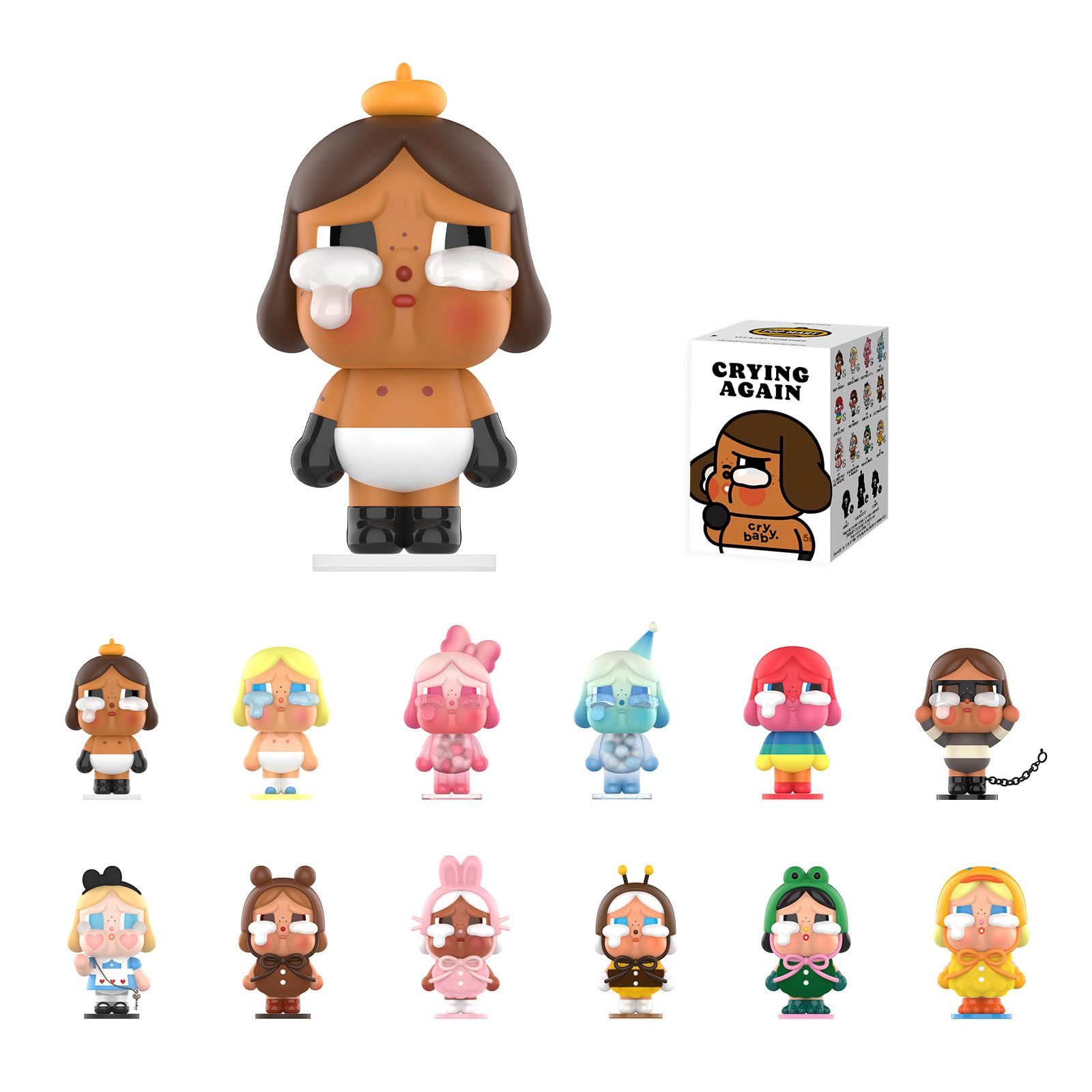 Amazon.com: POP MART Crybaby Crying Again Series Figures, Crybaby
