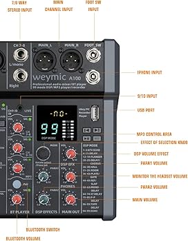 Amazon.com: Weymic A-Series Professional Mixer for Recording DJ