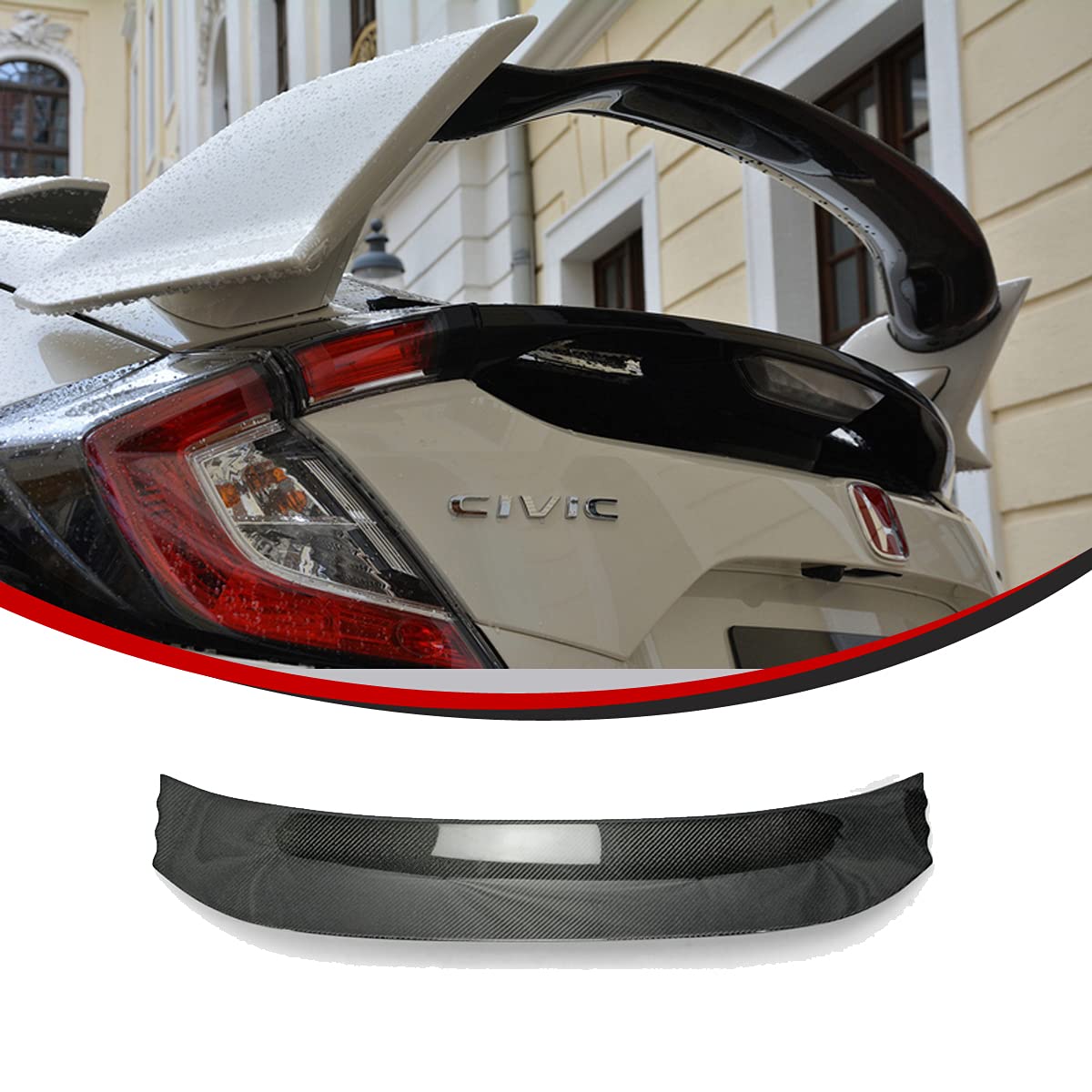 Amazon | Forシビック Type-R FK8 2017 以降 VRSAR1 スタイルリア