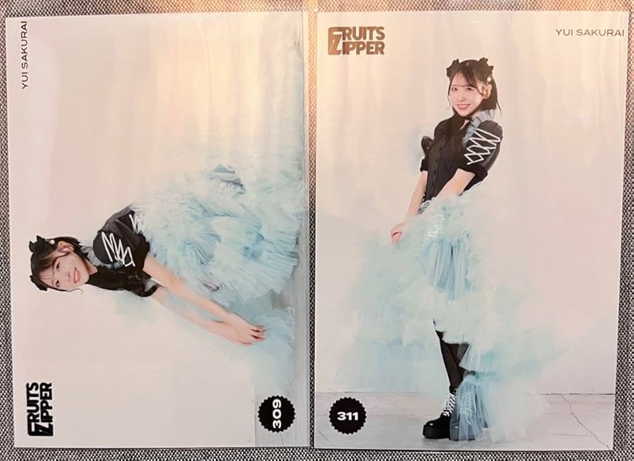 Amazon.co.jp: 櫻井優衣 直筆サイン 生写真 B 他2枚 フルーツジッパー