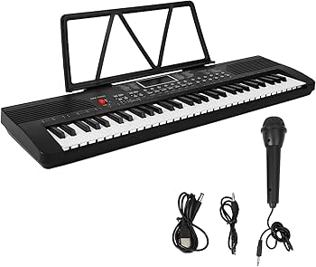 Amazon | 61 キー 電子ピアノ 電子キーボード 61鍵盤 初心者向け 軽量