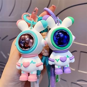 Amazon.co.jp: [KEWJYUE] キーホルダー 樹脂 宇宙飛行士ウサギ バッグ