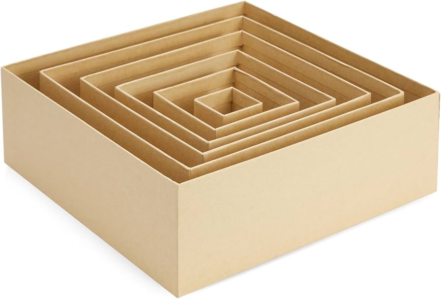 Amazon.com: Bright Creations Nesting Boxes - 6-Pack Brown Squares