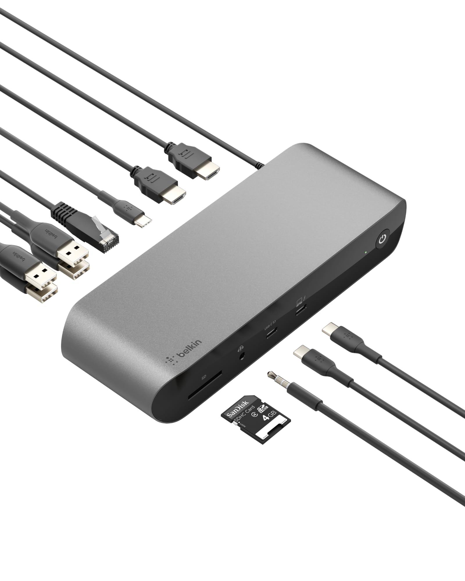 分配器・切替器 Belkin Thunderbolt 4 5-in-1 USB-C Amazon.com