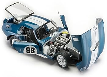 Amazon.com: 1965 Shelby Cobra Daytona Coupe #98, Blue w/ White