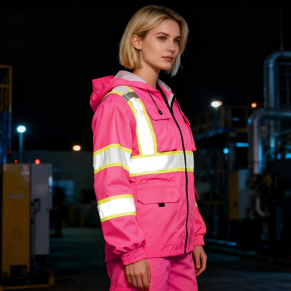 Amazon.com: KARXICIY High Visibility Jacket for Women, Safety