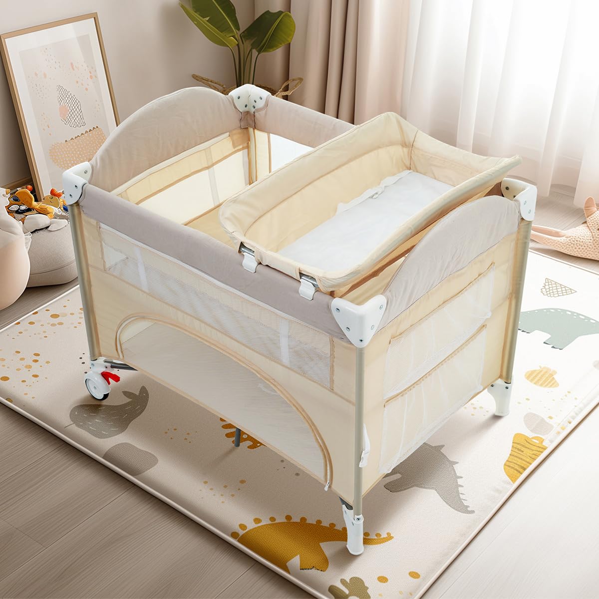 Amazon.co.jp: Kennkari ベビーサークル 新生児 折りたたみ プレイヤー