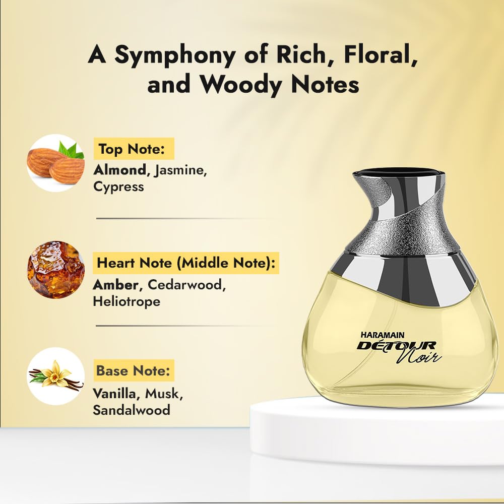 Amazon.com : Al Haramain Detour Noir Eau de Perfume Spray for