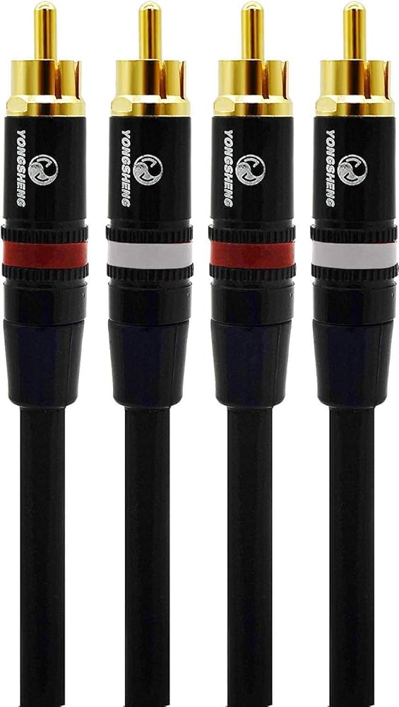 Amazon | オーディオファン RCAケーブル 120cm ケーブル径 Φ5.6mm 2本