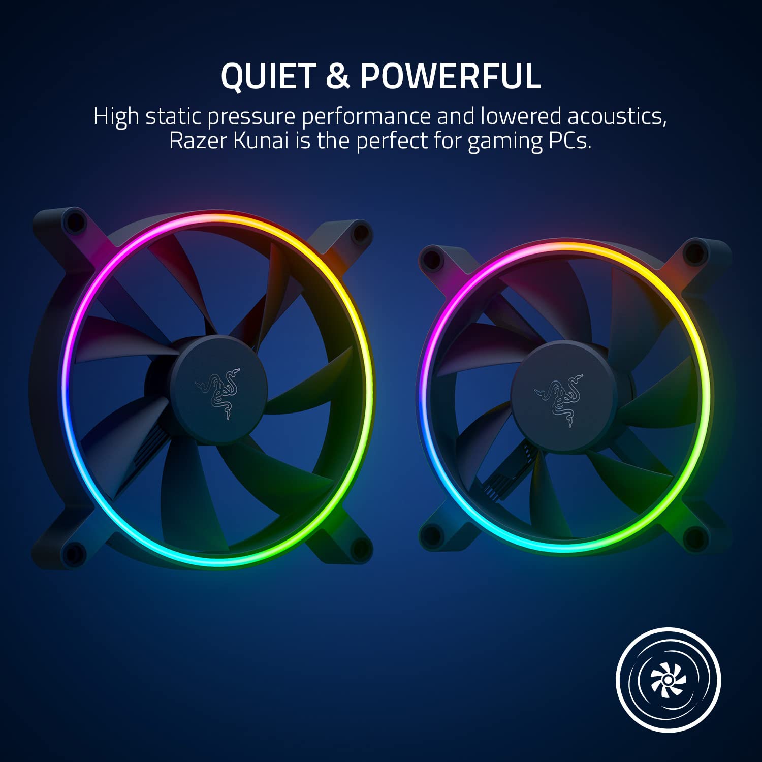 Amazon.com: Razer Kunai Hydraulic 120MM aRGB PC Fan: Quiet