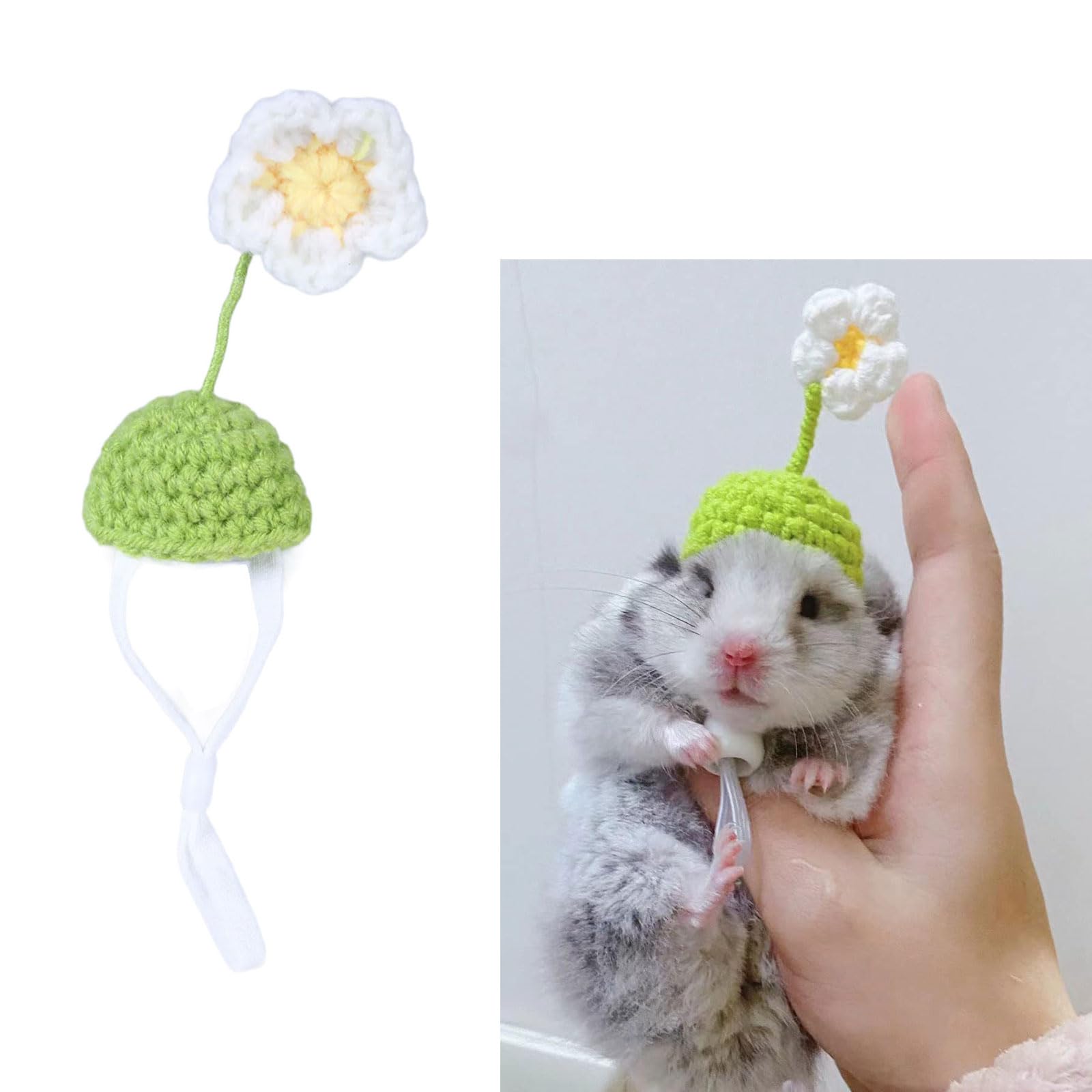 Amazon | 小鳥のための面白い編み帽子ハロウィーンコスチュームかぎ針