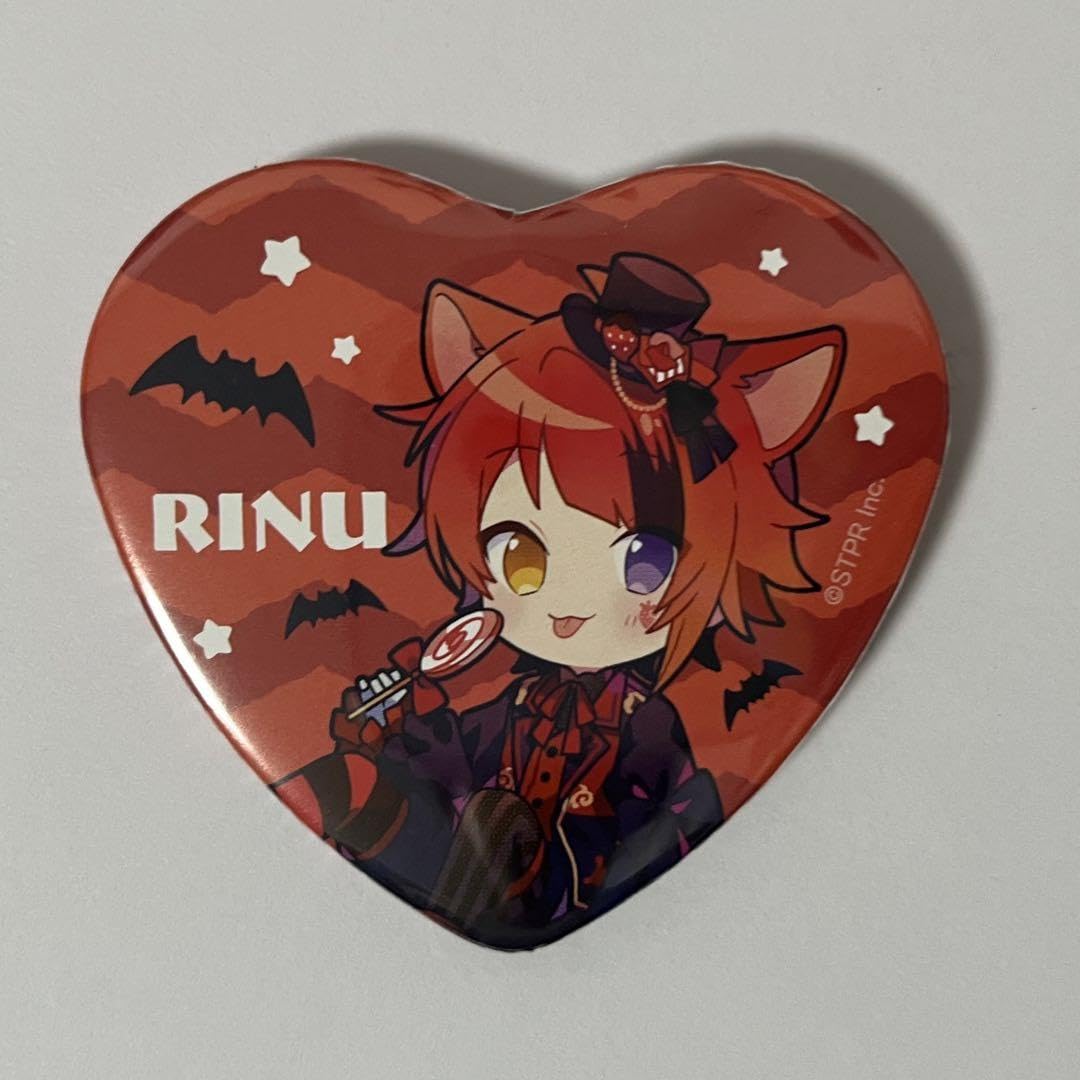 すとぷり 莉犬 ハート缶バッチ 缶バッチ すとぷり 莉犬 ハート型缶