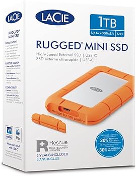 Amazon | LaCie 外付けSSD 1TB Rugged mini SSD 読み取り速度 最大