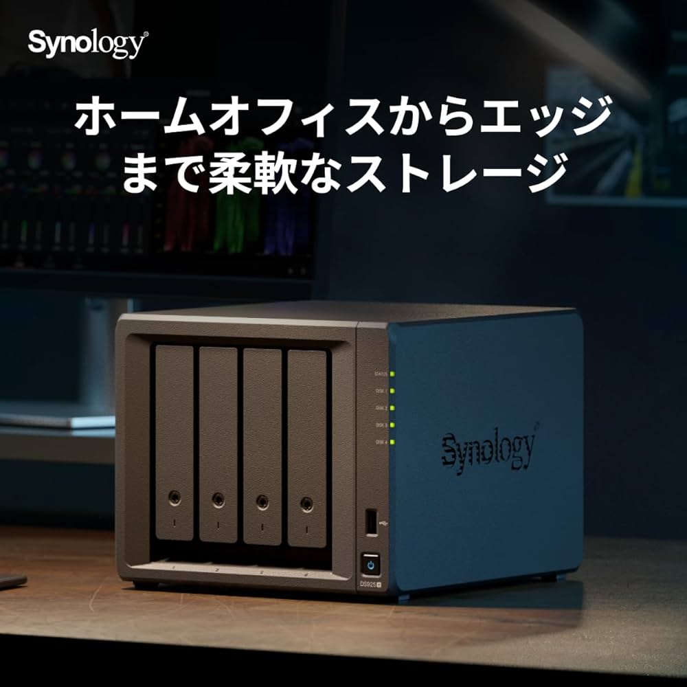Amazon.co.jp: Synology NASキット 4ベイ DS925+ RyzenCPU 4GBメモリ