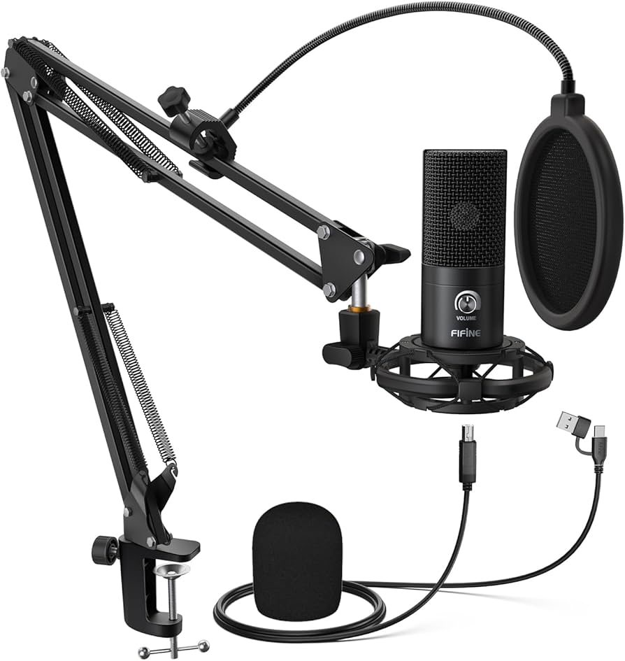 Amazon.co.jp: FIFINE USBマイクセット コンデンサーマイク ゲーミング