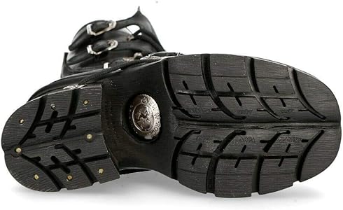 NEWROCK 373-S33 Ladies Black 100% Leather Boots Goth Punk Emo Rock